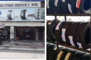 Kedai tayar di Batu Berendam, Malaysia