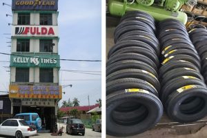 Kedai tayar di Pelabuhan Klang, Malaysia