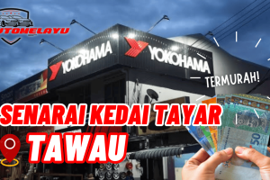 Kedai tayar di Tawau, Malaysia